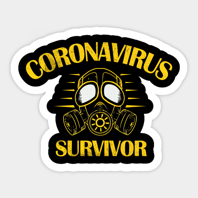 CORONAVIRUS SURVIVOR,COVID19,2020,CORONA Sticker by shirt.des